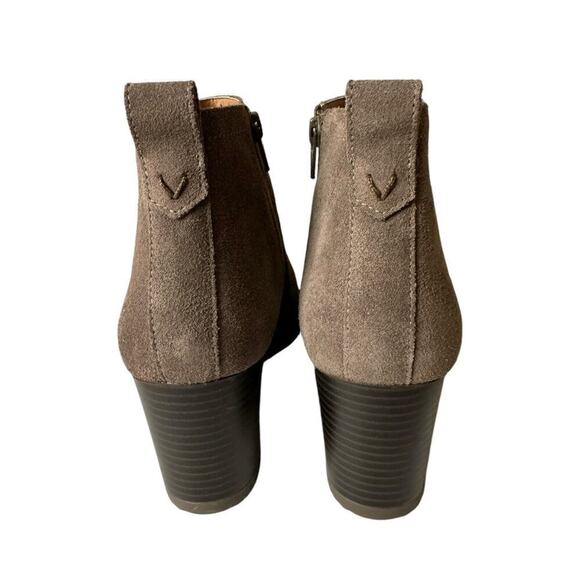 VIONIC Paloma Ankle Booties Wedge Heel Taupe Suede Leather Comfort Women's 8 - Picture 3 of 9